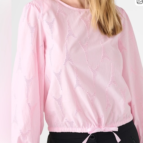 Karl Lagerfeld Tops - Karl Lagerfeld Pink Blouse with Cutout Design